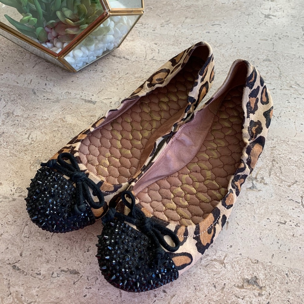 Sam Edelman Beatrix Stud Ballet Flats in Leopard